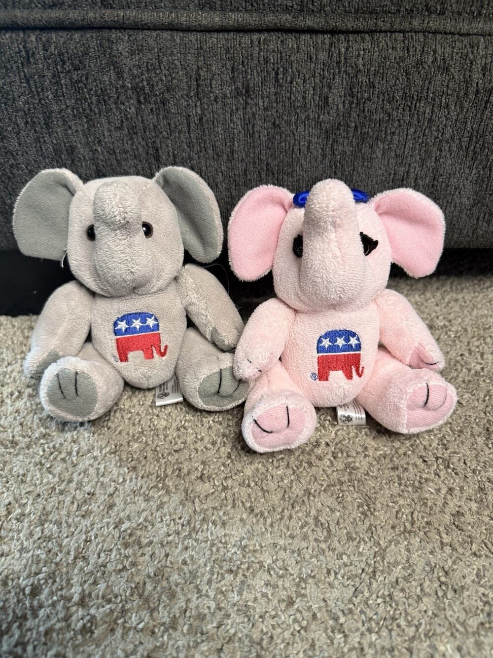 Steven Smith RNC Elephants Exclusive Republican Party Political Plush 6" Pair
